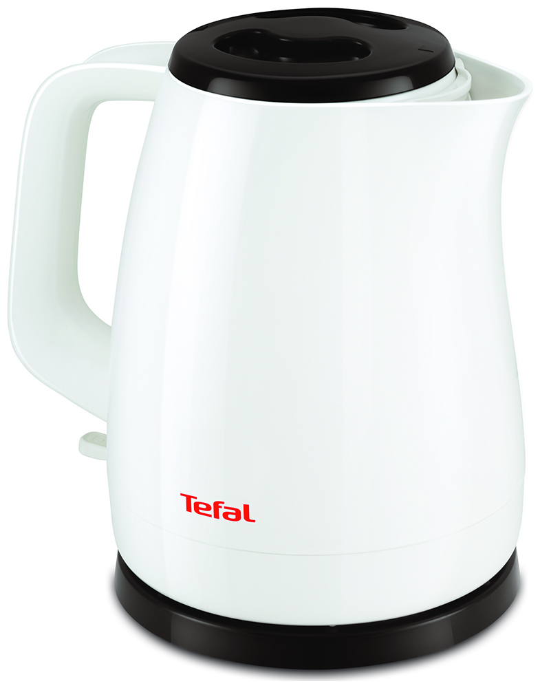 Чайник электрический Tefal Delfini KO150130, белый/черный