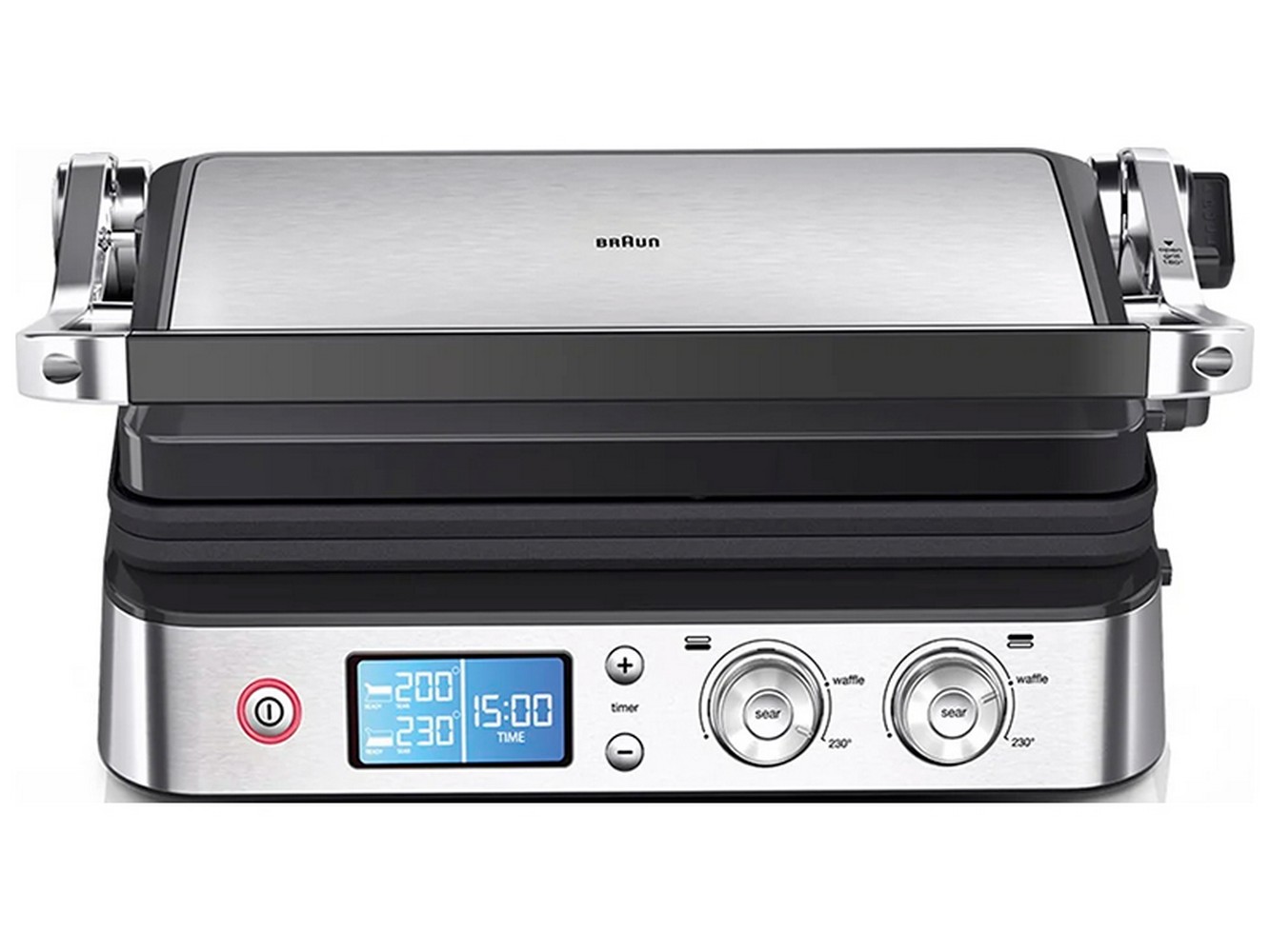 Электрогриль Braun CG9040, дисплей, 2000 Вт, 3 режима, серебристый