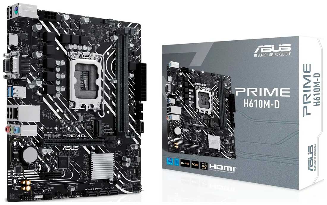 Материнская плата Asus PRIME H610M-D (LGA1700, mATX)