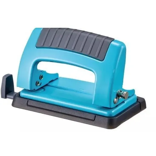 Дырокол KW-Trio 09065BLUE, металлический, до 10 листов, с линейкой