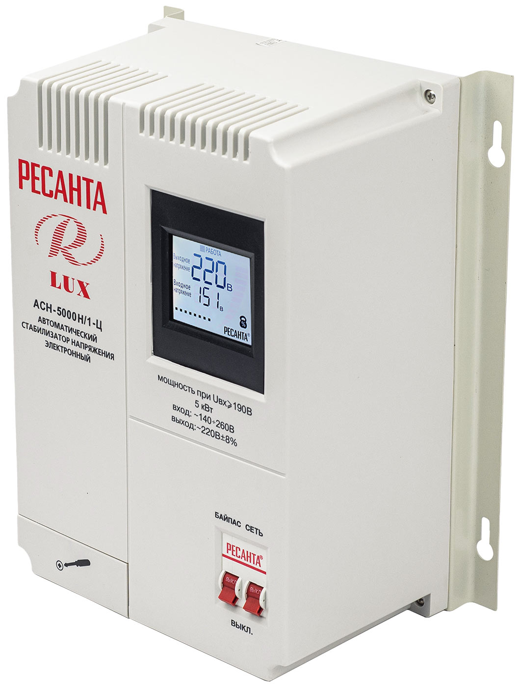 Стабилизатор напряжения Ресанта АСН-5000 Н/1-Ц Lux