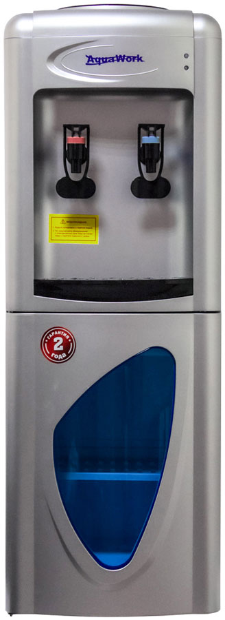 Кулер напольный  Aqua Work AW 0.7LDR (серебро), эл.охл, шкаф, нажим кружкой