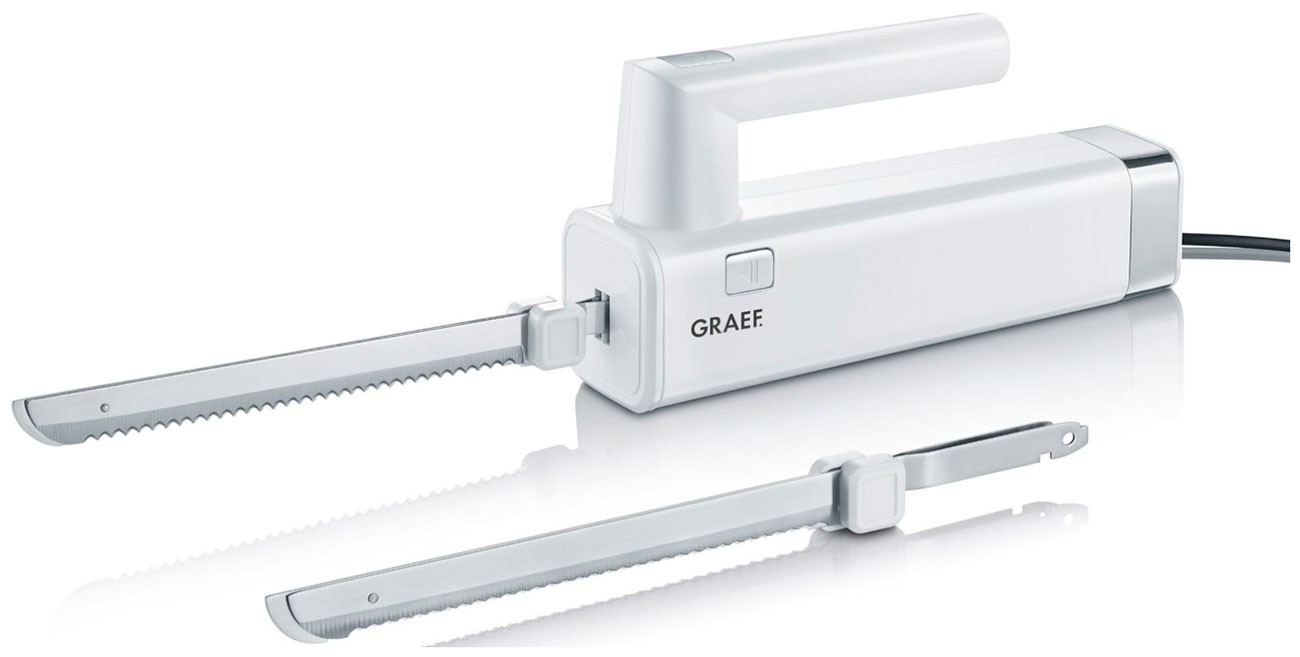 Электронож Graef EK 501 weiss, 2 лезвия в комплекте, мощность 150 Вт