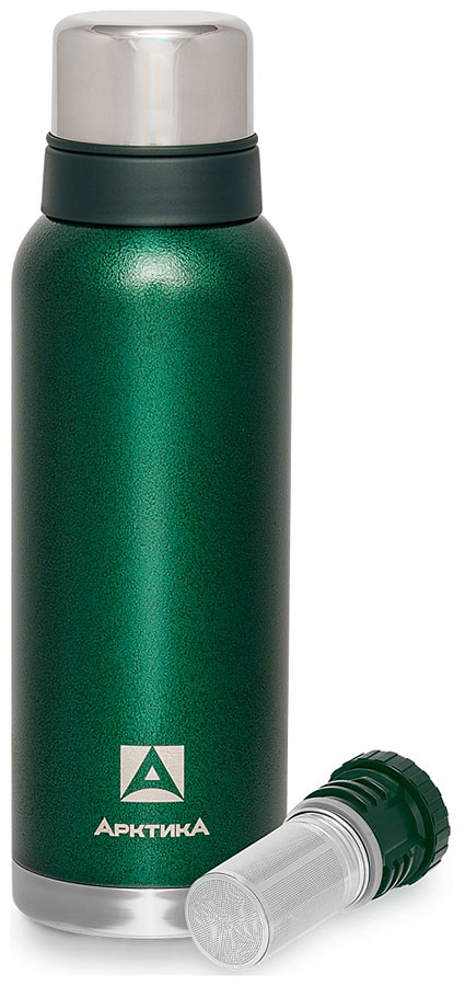 Термос Арктика 106-900C зеленый с ситечком 2 чашки