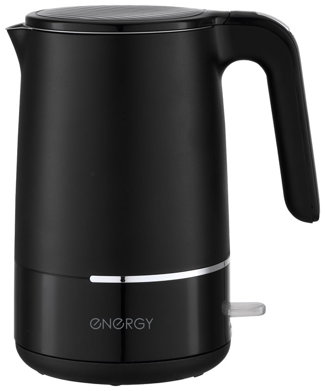 Чайник электрический Energy E-216 (1.7 л), черный, двойной корпус (164155)