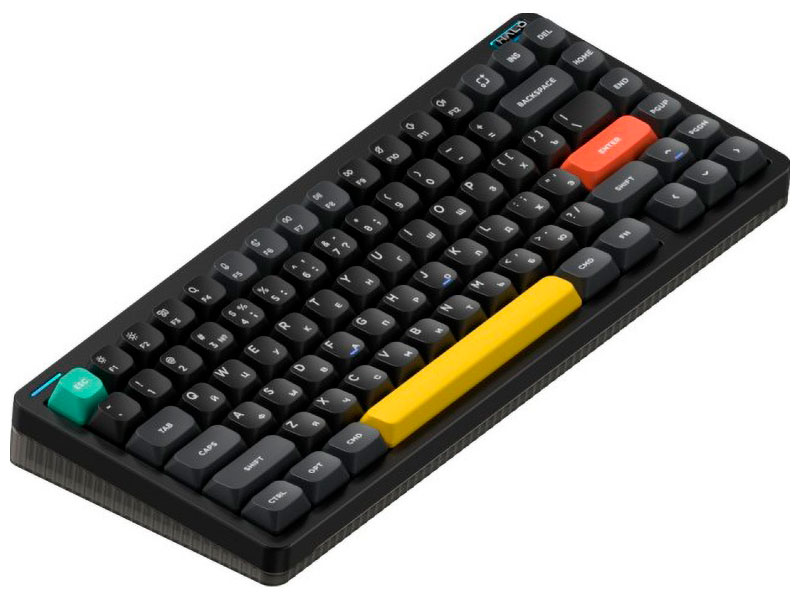 Беспроводная механическая клавиатура Nuphy QMK, Halo75 V2 Obsidian Black, RGB, Hot Swap Silent Red Switch
