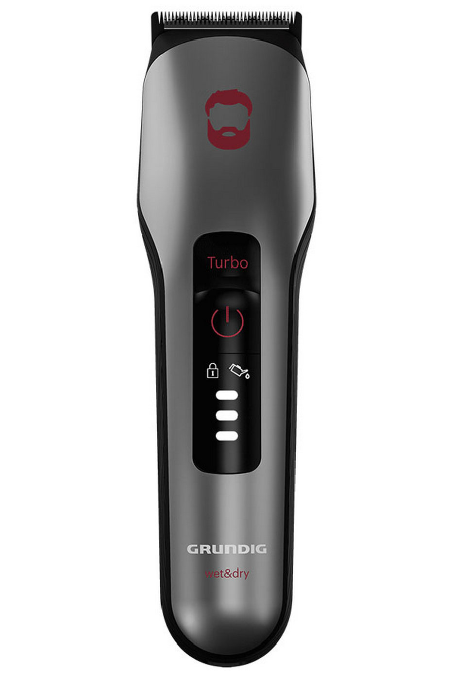 Машинка для стрижки волос Grundig MC8030, роторная, влажная/сухая, ЖК-дисплей, титановые лезвия