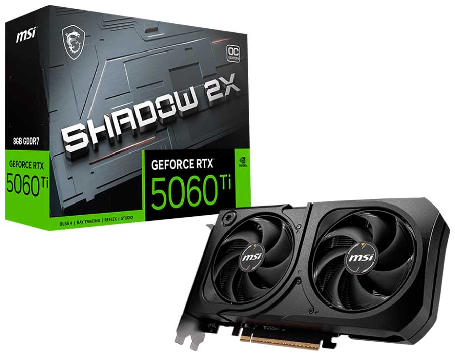 Видеокарта MSI GeForce RTX 5060 Ti 8G SHADOW 2X OC PLUS