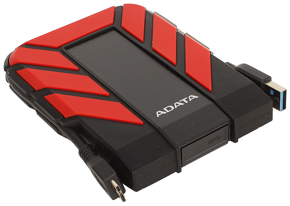 Внешний жесткий диск (HDD) Adata USB 3.0 1Tb AHD710P-1TU31-CRD HD710Pro DashDrive Durable (5400rpm) 2.5 черный/красный