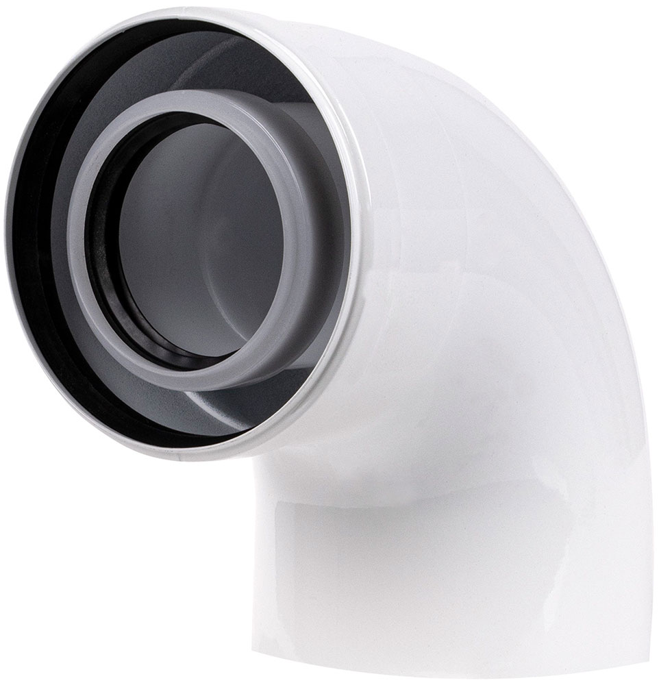 Колено для конденсационных котлов Royal Thermo диаметр 60/100L MF 90гр
