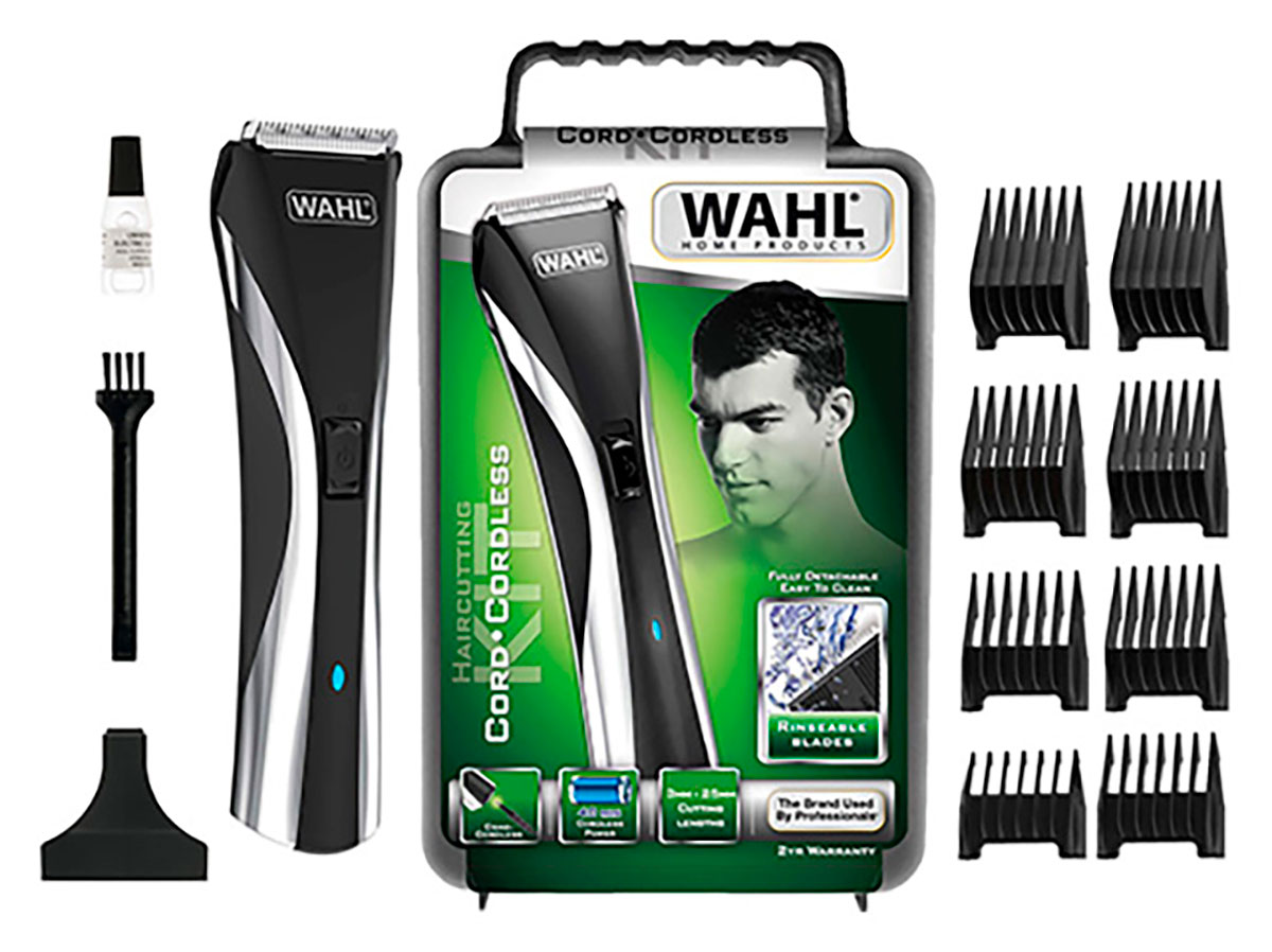 Машинка для стрижки волос Wahl Hybrid Clipper LED storage case, черн/бел