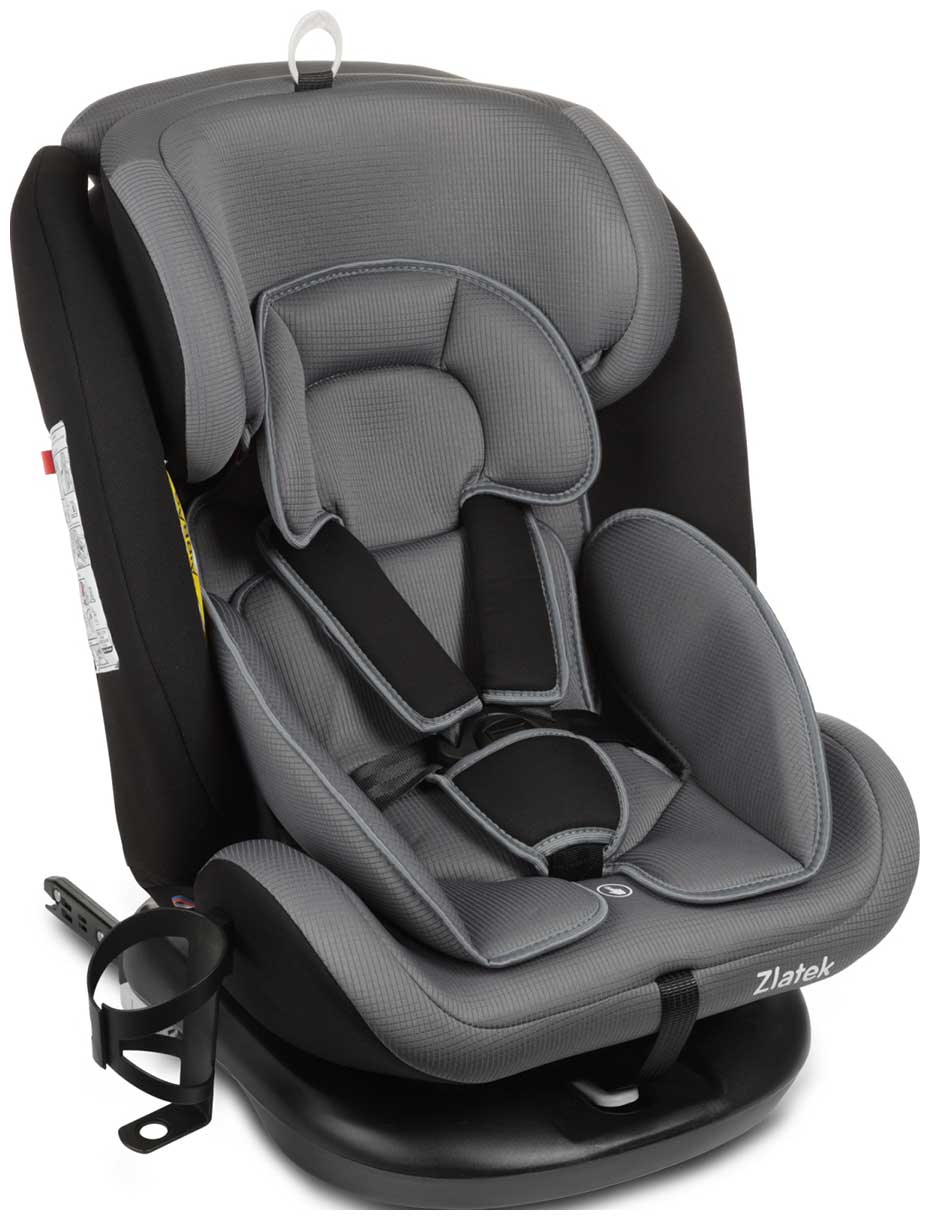 Автокресло Zlatek Cruiser Isofix Lux гр.0+/I/II/III, серый, черный (KRES3951)