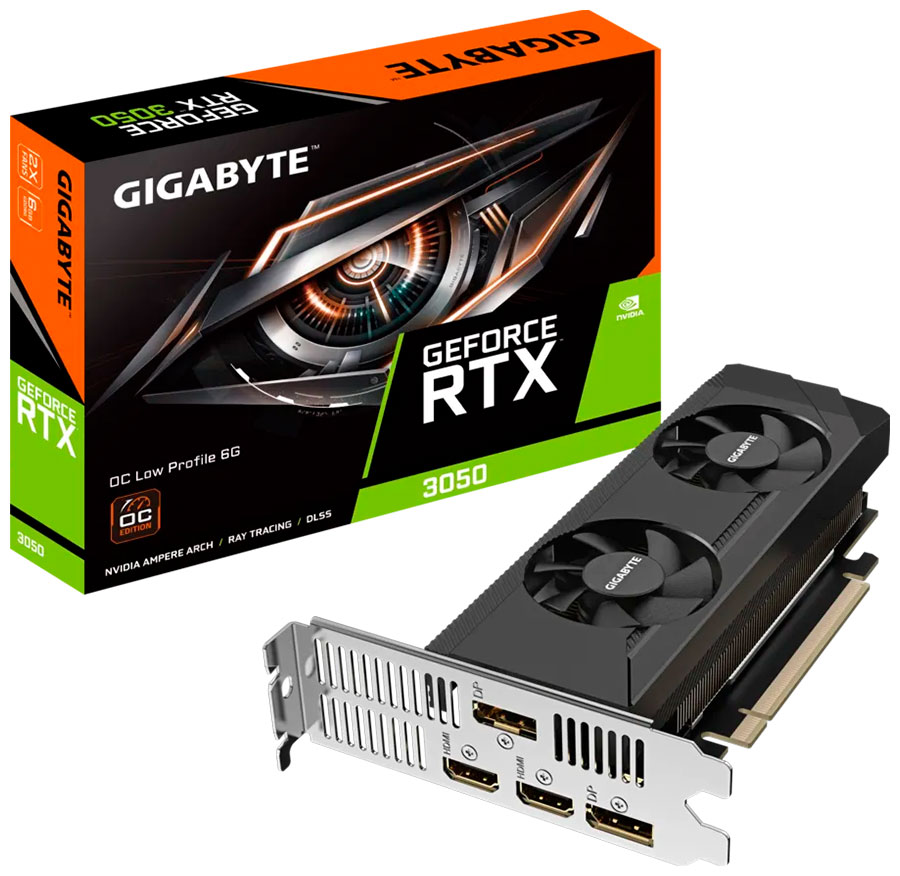 Видеокарта Gigabyte GeForce RTX 3050 OC LP 6GB (GV-N3050OC-6GL)