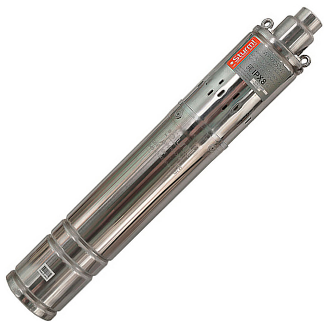 Насос скважинный винтовой Sturm! WP9705DWI (диаметр 90 мм, макс. подъем 90 м, макс. расход 1500 л/ч)