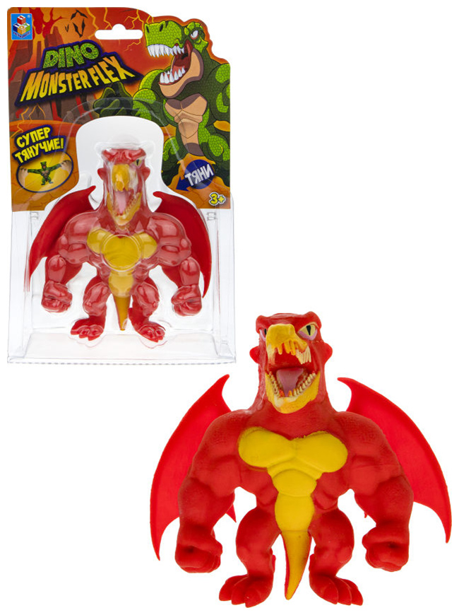 Тянущаяся фигурка 1 Toy MONSTER FLEX DINO ПТЕРАГОН 14 см, блистер