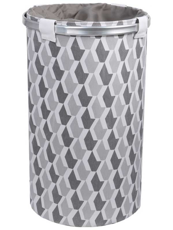 Корзина для белья  Fixsen SMART STYLE, на завязках (FX-1033A) серая