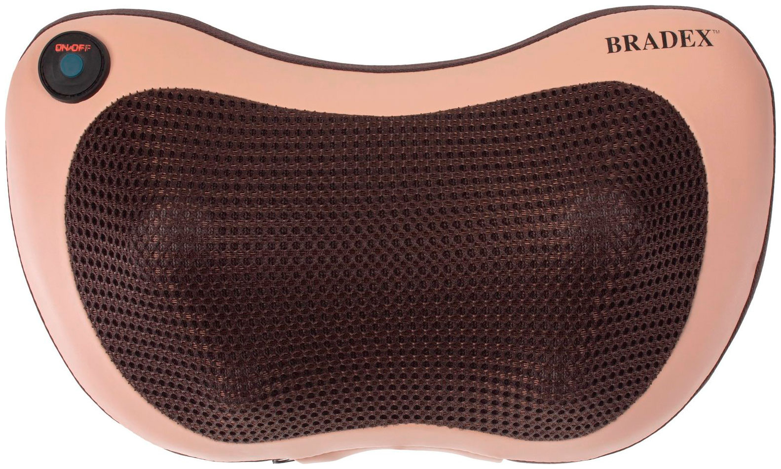 Массажная подушка с подогревом и разминающим массажем Bradex Шиацу KZ 0573 бежевая