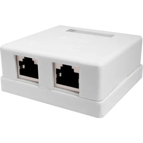 Розетка Suprlan (10-0308-1) наклад. RJ45 2 кат.5E FTP бел.