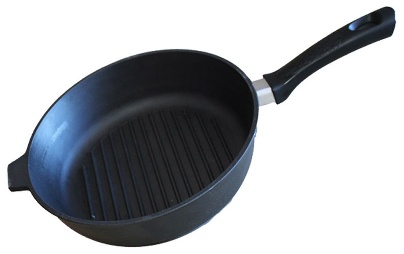Сковорода Камская посуда г8060 гриль чугунная 280х60