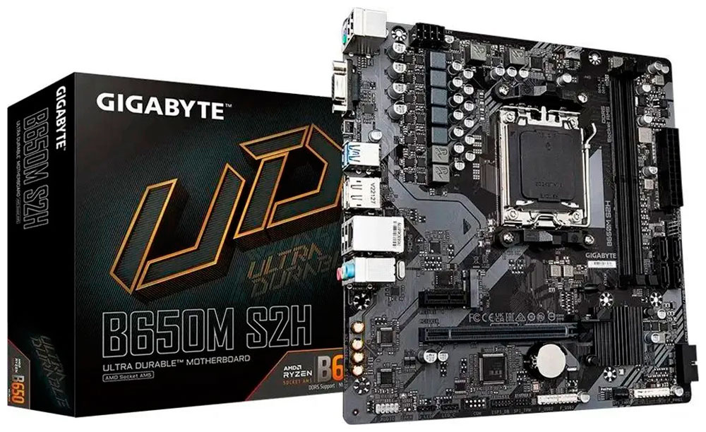 Материнская плата Gigabyte B650M S2H (AM5, mATX)
