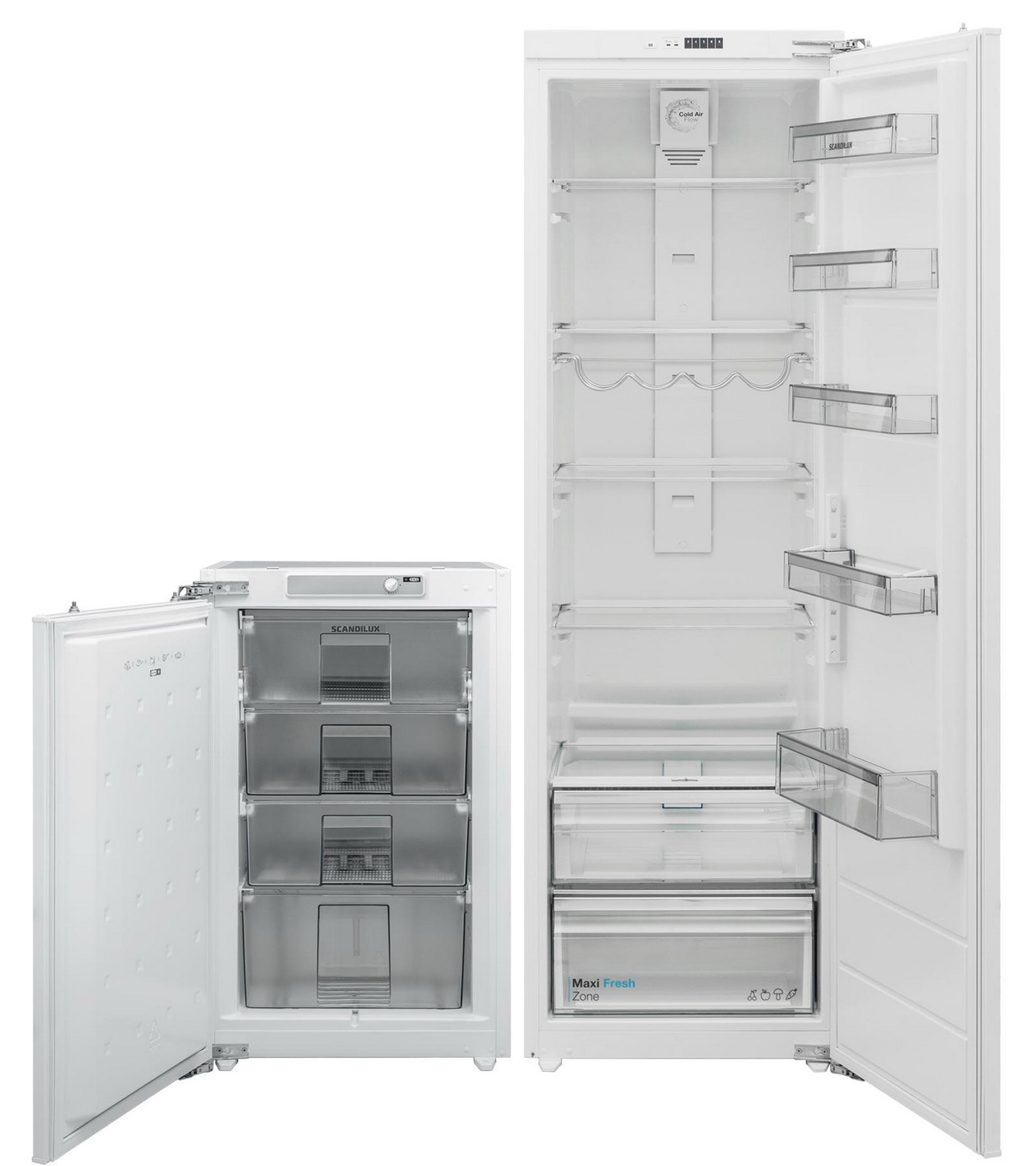 Встраиваемый холодильник Side-by-Side Scandilux SBSBI109EZ (RBI524EZ+FBI109)
