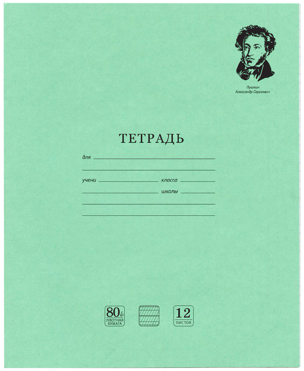 Тетради Brauberg 12 л, 20 шт, ВЕЛИКИЕ ИМЕНА, частая косая с доп. горизонтальной, 80 г/м2 (880022)