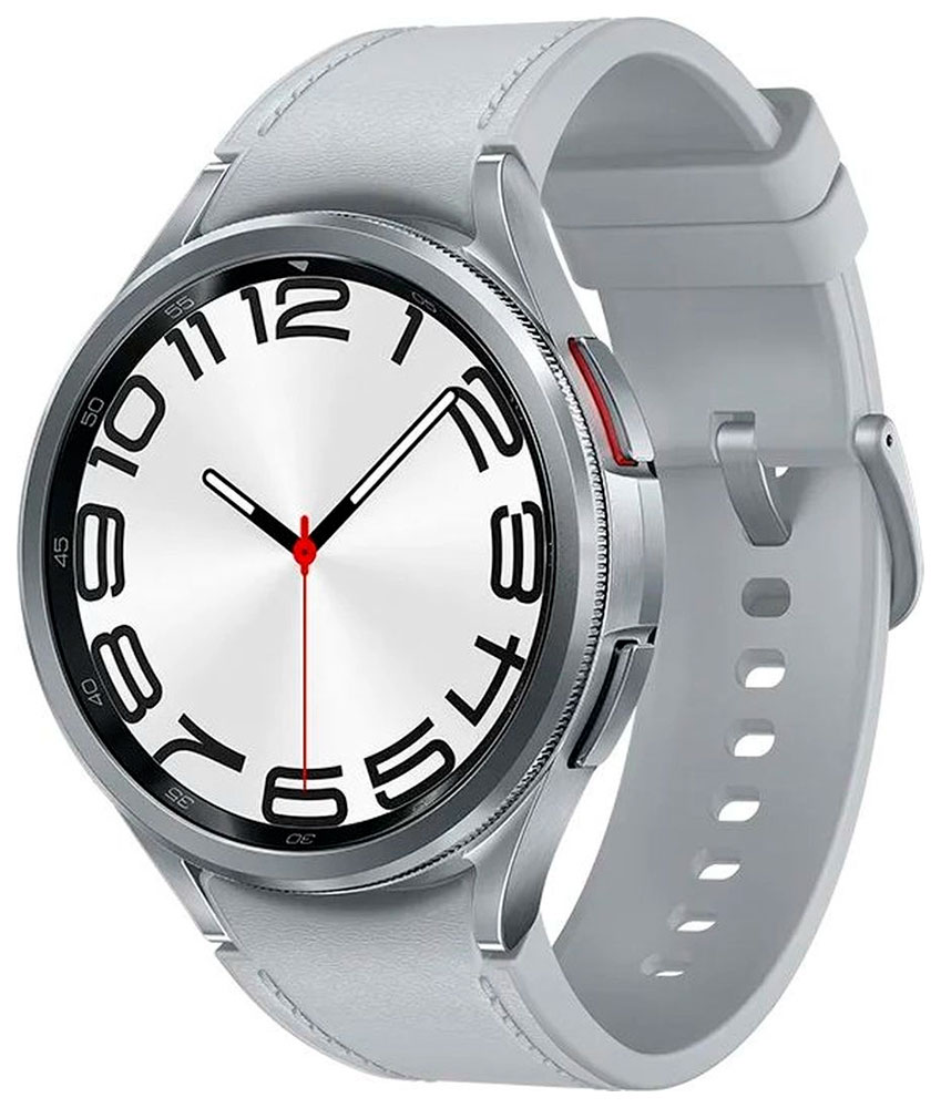 Смарт-часы Samsung Galaxy Watch 6 Classic, LTE, 47 мм, 1.5 AMOLED, корпус серебристый, ремешок серебристый (SM-R965F)