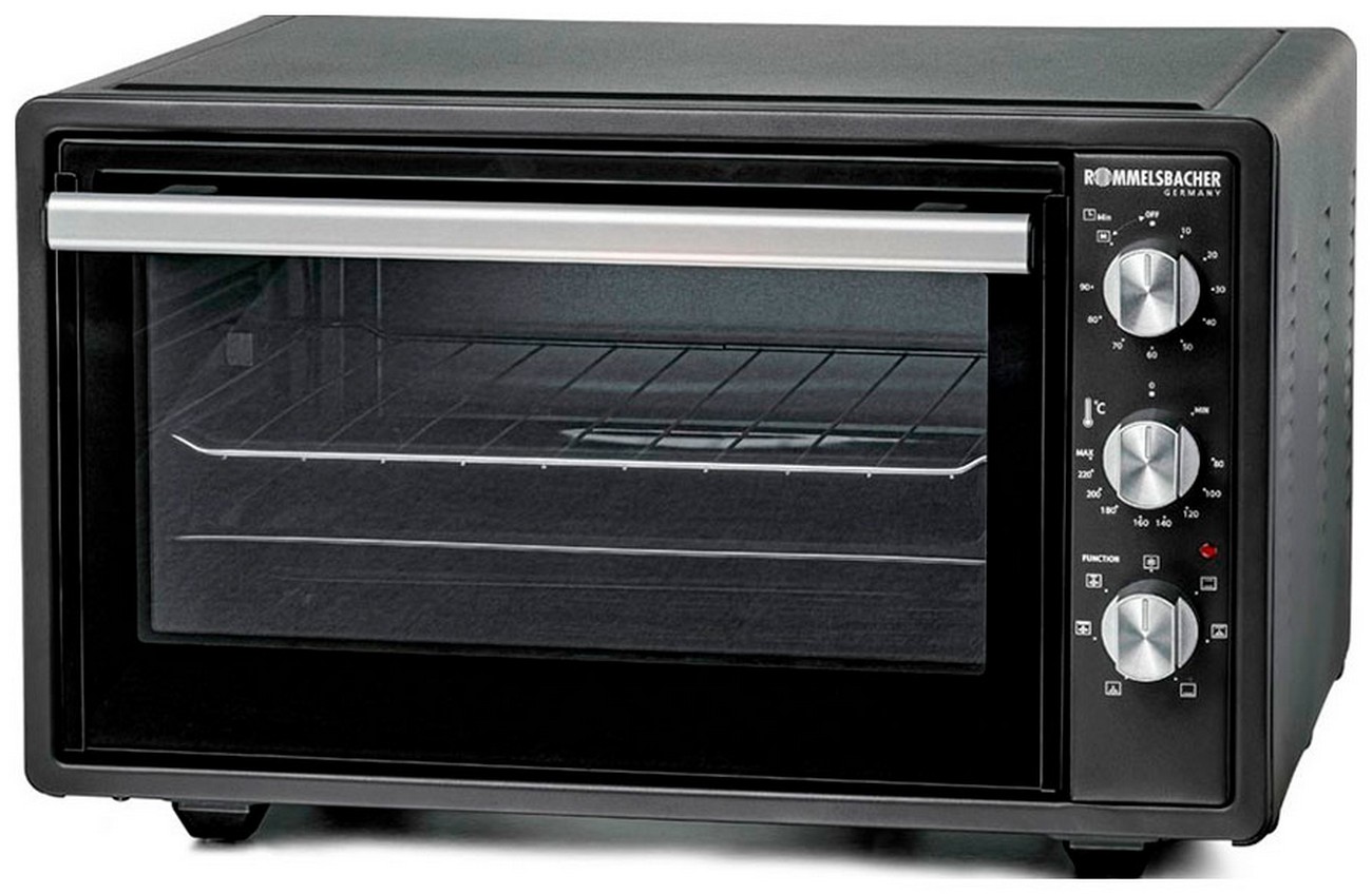 Мини печь Rommelsbacher BG 1620, объем 37 л, таймер, до 230 градусов, черный