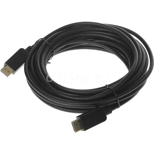 Кабель Display Port DisplayPort (m) (прямой) - DisplayPort (m) (прямой), GOLD , 10м, черный