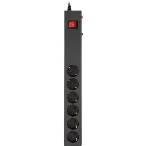 Сетевой фильтр Buro 600SE-1.8-B, 1.8м, черный