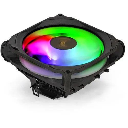 Устройство охлаждения (кулер) EXEGATE EX286158RUS, 4-pin, RGB, 120мм, черный, retail