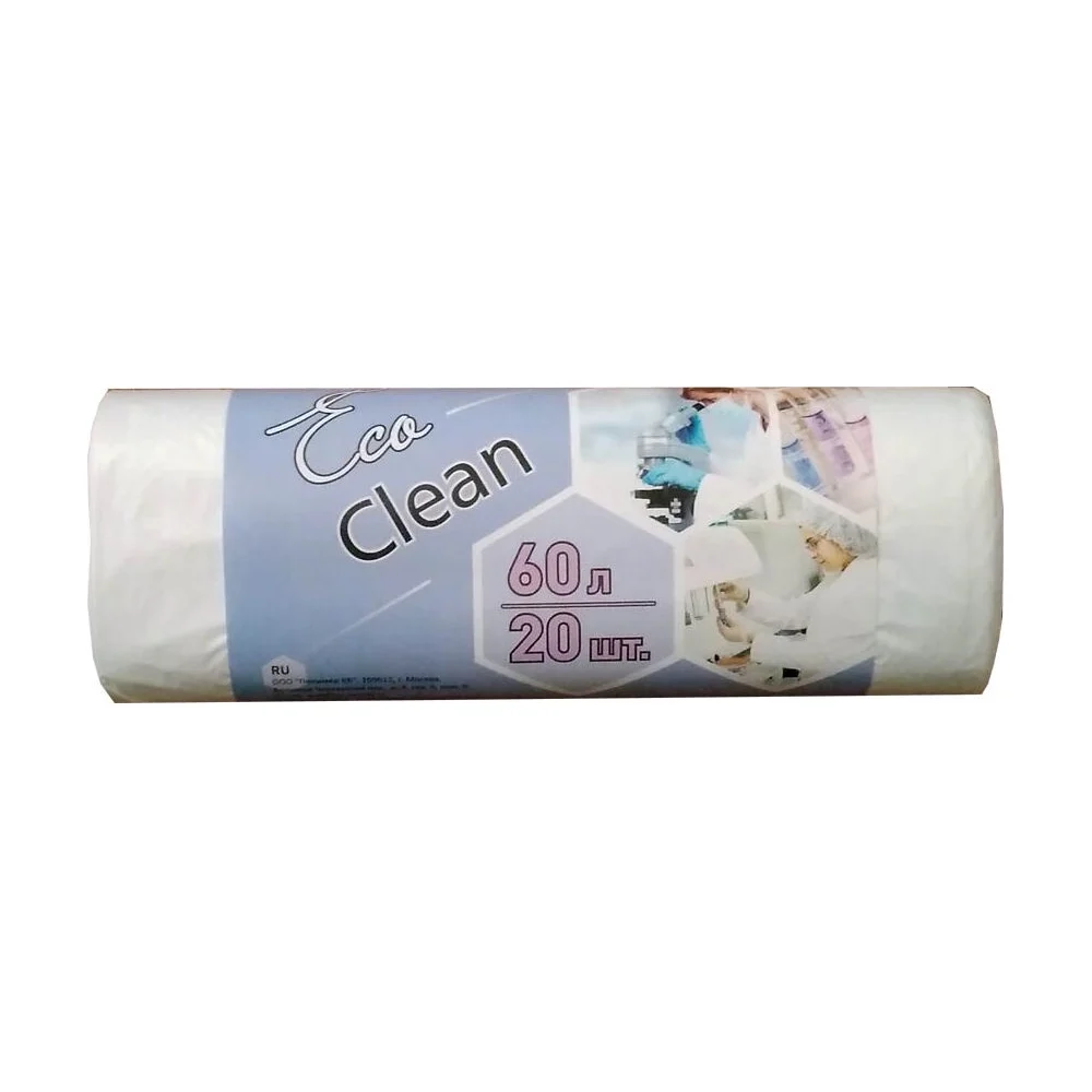 Мешки для мусора Концепция Быта белые Ecoclean 3347