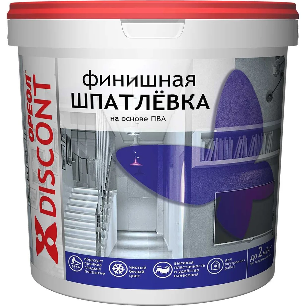 Воднодисперсионная шпатлевка ОРЕОЛ ДИСКОНТ 73995