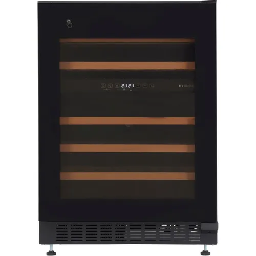 Винный шкаф Hyundai HBWC 0862 DUT, вместимость: 46 бутылок, 129л, 82см, черный