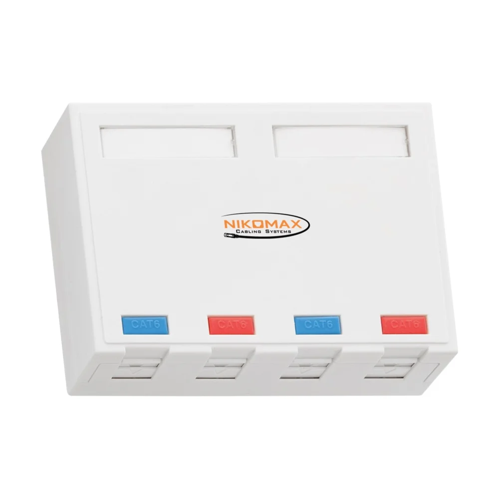 Корпус настенной розетки NIKOMAX NMC-MB4P-ST-WT