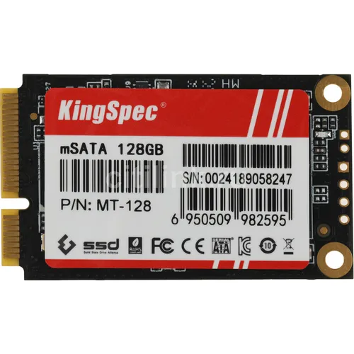 SSD накопитель KINGSPEC MT Series MT-128 128ГБ, mSATA, mSATA, mSATA