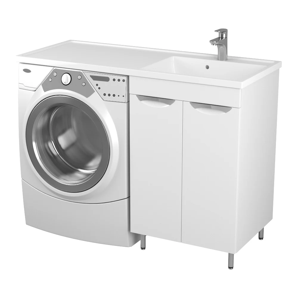 Тумба под раковину Magenta 1200 R/L и стиральную машину UNCORIA Мера 55 55544