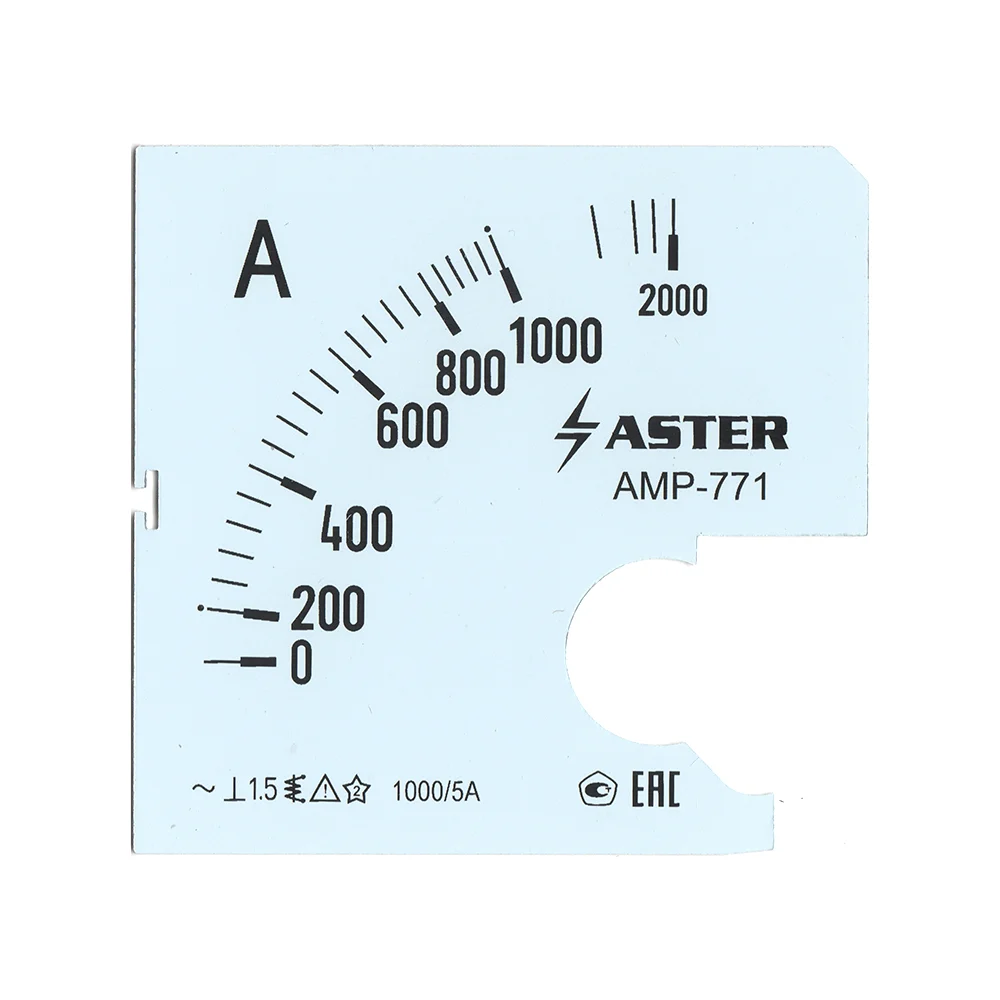 Шкала к амперметру AMP-771 ASTER SC771-1000