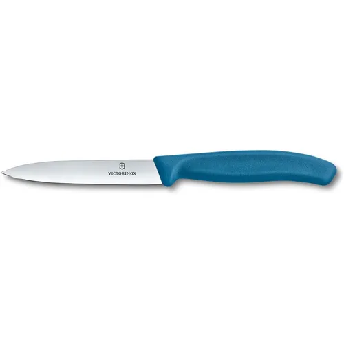 Нож кухонный Victorinox Swiss Classic, универсальный, для чистки овощей и фруктов, 100мм, заточка прямая, стальной, синий [6.7702.c1]