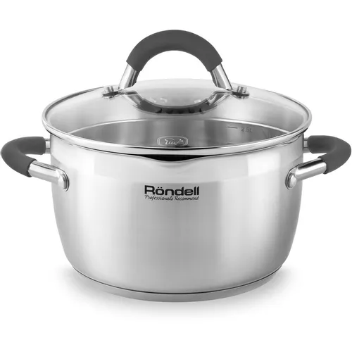 Кастрюля 5.7л Rondell Flamme RDS-025, нержавеющая сталь, с крышкой