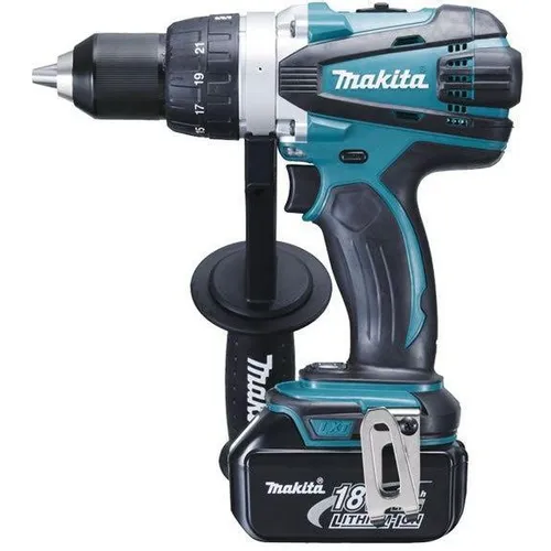 Дрель-шуруповерт Makita DDF458RFE, 3Ач, с двумя аккумуляторами