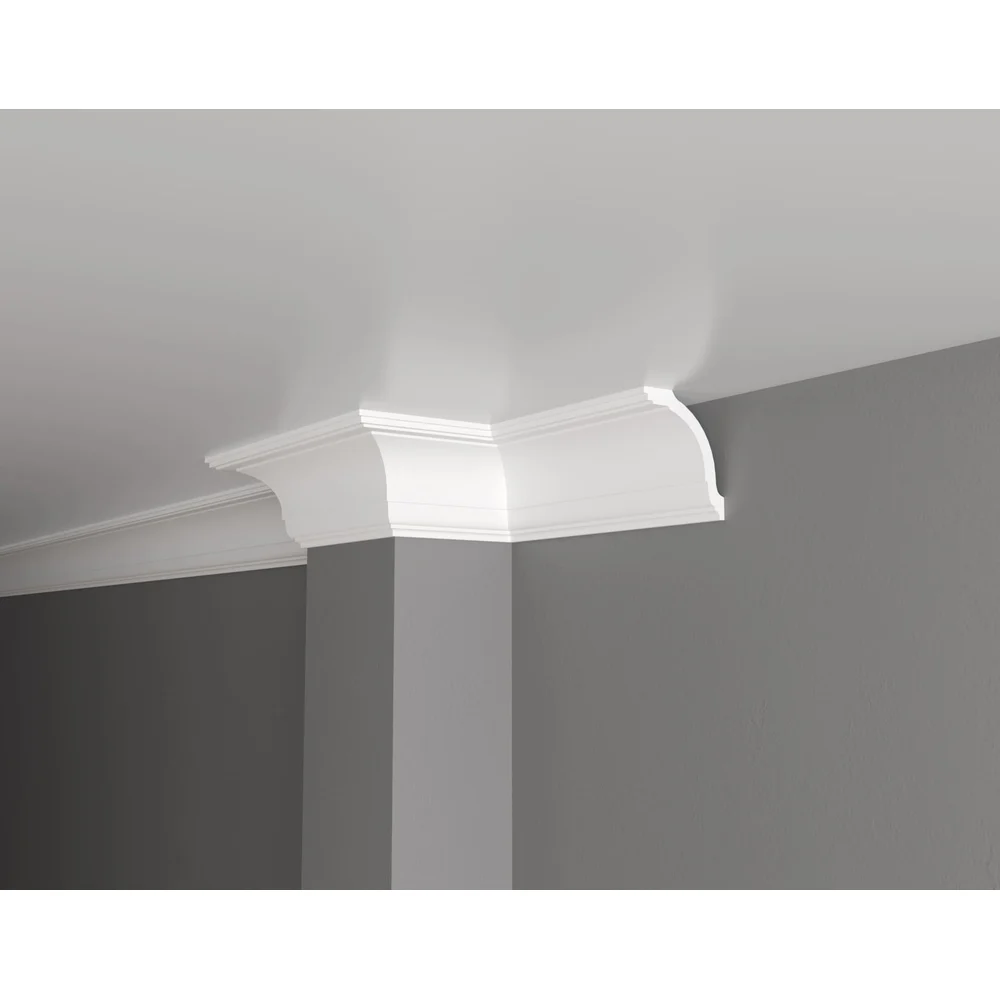 Ударопрочный влагостойкий потолочный карниз под покраску Decor-Dizayn DD08
