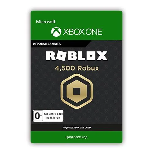 Пополнение игровой валюты Microsoft Roblox: 4,500 Robux, регион: Россия
