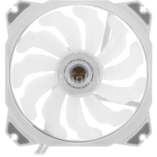 Вентилятор ALSEYE M120-PWA 120мм, 4-pin, 1700об/мин, 19.4 - 33.8 дБ, RGB, белый, Ret