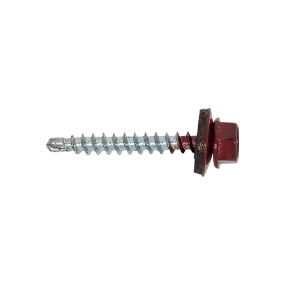 Кровельный саморез качественный крепеж 4,8/35 RAL3005140 красное вино (140 шт.) 0500129