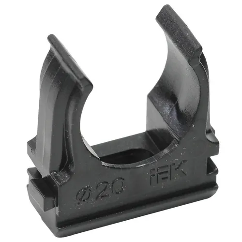 Держатель IEK CTA10D-CF20-K02-100 с защелкой, 20мм, полистирол, черный 100 шт./кор.