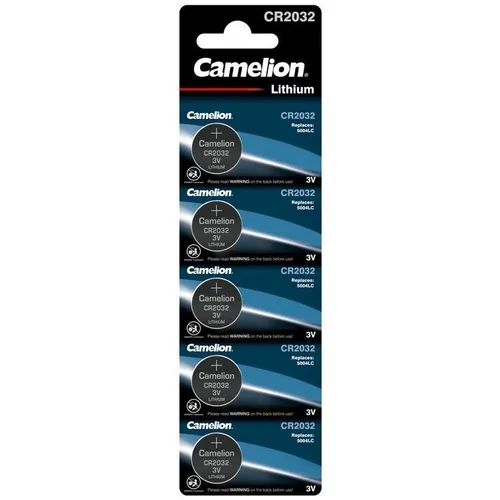 CR2032 Батарейка CAMELION Lithium CR2032 BL-5, 5 шт. 210мAч