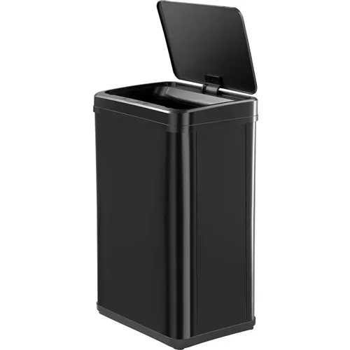 Ведро для мусора TESLER STB-50F, 50л, пластик, прямоугольная, сенсорная крышка, черный [stb-50f black]