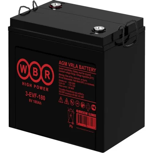 Аккумуляторная батарея WBR 3-EVF-180 для ИБП, 6В, 180Ач [3-evf-180 wbr]