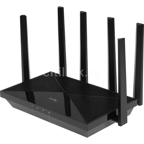 Wi-Fi роутер CUDY WR6500, Wi-Fi 7, BE6500, 2.4/5ГГц, 4 LAN, черный